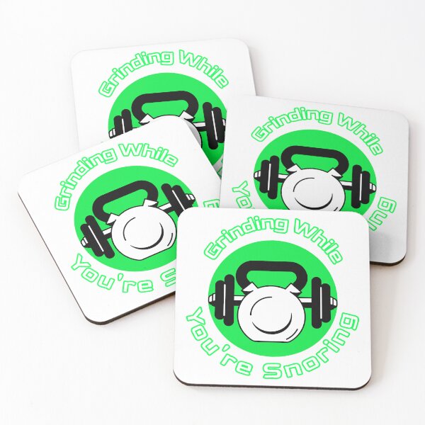 Item preview, Grinding While You're Snoring-Kettlebell/Barbell Combo-Green designed and sold by The Expression Den.
