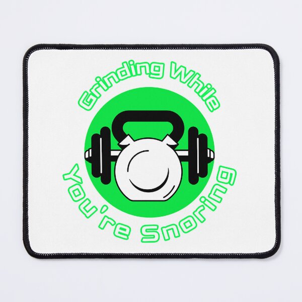 Item preview, Grinding While You're Snoring-Kettlebell/Barbell Combo-Green designed and sold by The Expression Den.