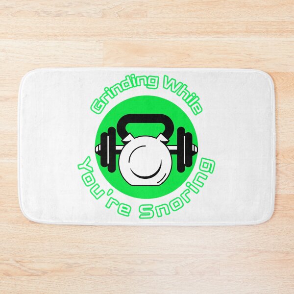 Item preview, Grinding While You're Snoring-Kettlebell/Barbell Combo-Green designed and sold by The Expression Den.