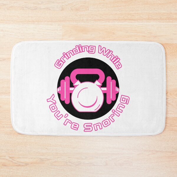 Item preview, Grinding While You're Snoring-Kettlebell/Barbell Combo-Pink designed and sold by The Expression Den.