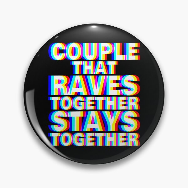 Item preview, Couple That Raves Together Stays Together | Trippy Rave Love Design designed and sold by Qudkin.