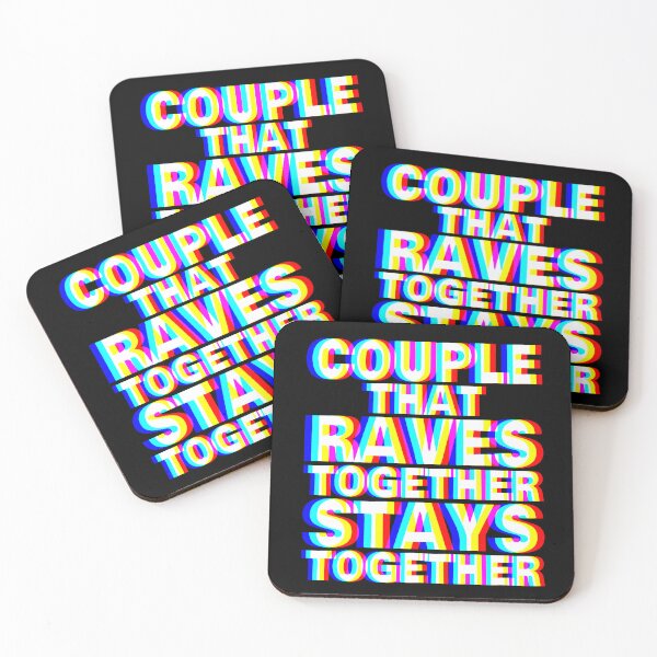 Item preview, Couple That Raves Together Stays Together | Trippy Rave Love Design designed and sold by Qudkin.