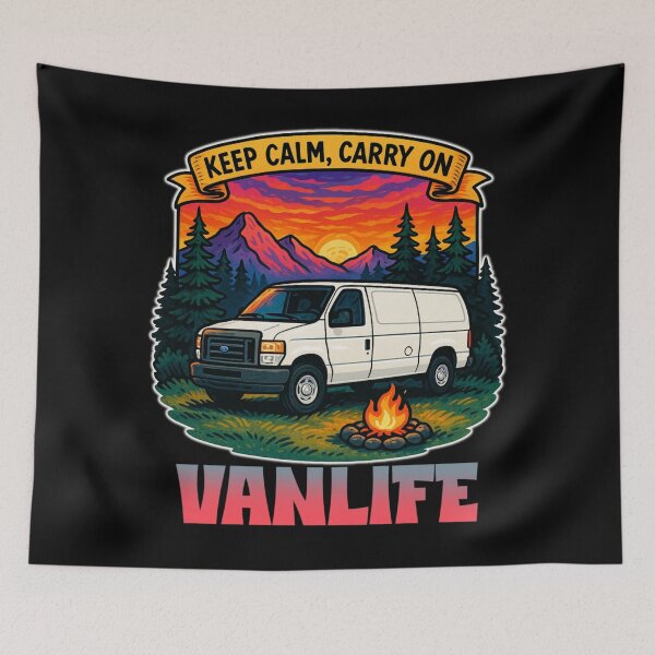 Item preview, Keep calm, carry on econoline vanlife designed and sold by VANLIFE..