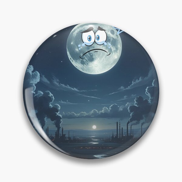 Item preview, It Hurts to Watch – Moon Over Earth’s Pollution & Fires designed and sold by sniffpad.
