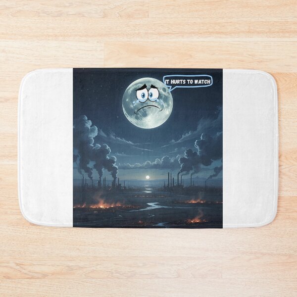 Item preview, It Hurts to Watch – Moon Over Earth’s Pollution & Fires designed and sold by sniffpad.