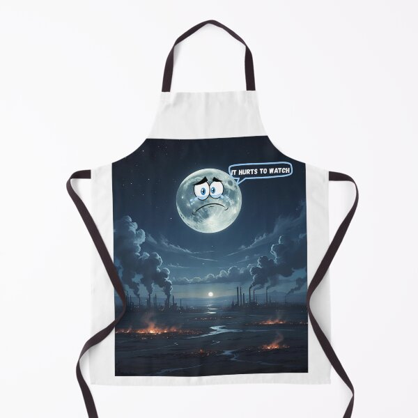 Item preview, It Hurts to Watch – Moon Over Earth’s Pollution & Fires designed and sold by sniffpad.