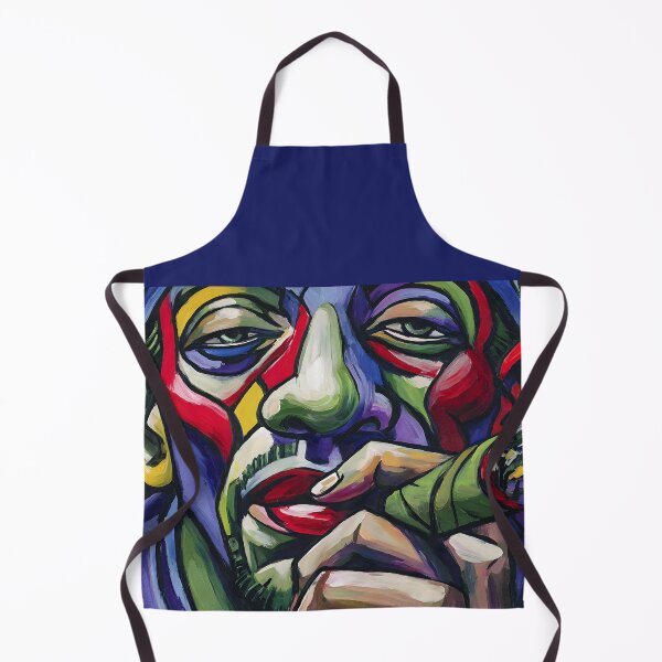 Item preview, Striking Close-Up of Person Holding Cigar Rendered in Vivid Color Blocks - Dynamic Expression in Reds Blues Greens and Yellows designed and sold by OlfactoART Studio.