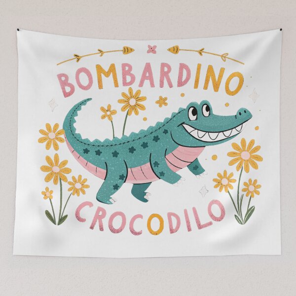 Item preview, A vibrant retro-style illustration depicting an alligator with friendly smile designed and sold by MRFEZOO2030.