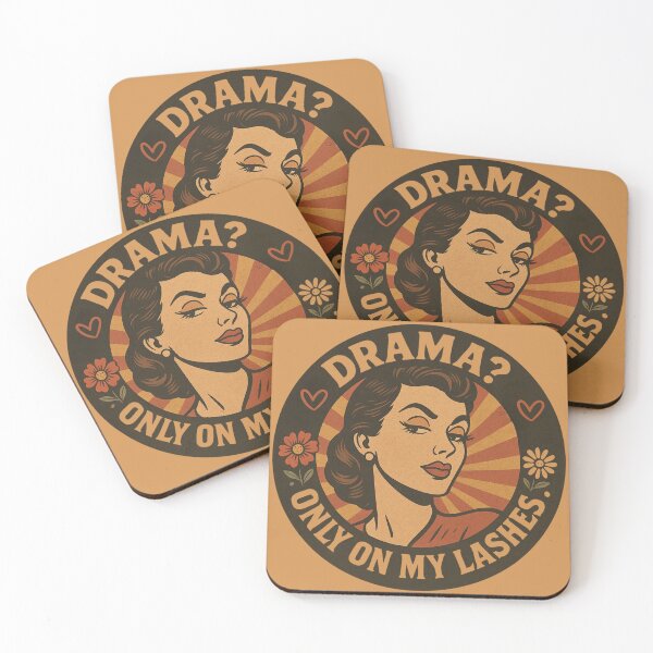 Artikelvorschau, Drama? Nur auf meinen Wimpern – Retro Pop Art Wimpern Design entworfen und verkauft von Meandmyshop.