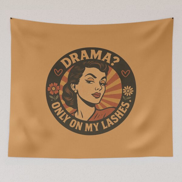 Item preview, Drama? Only On My Lashes – Retro pop art lashes Design designed and sold by Meandmyshop.