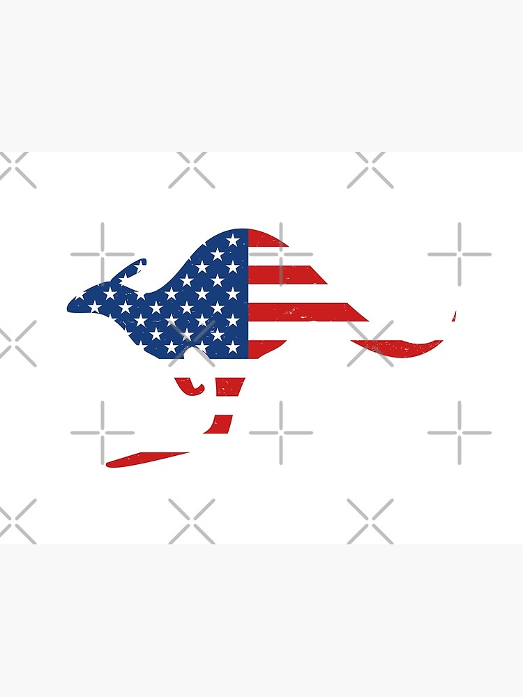 Kangaroo American Flag by teesaurus