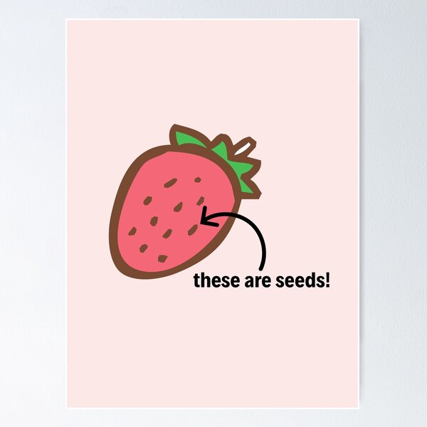 Item preview, Strawberry Seed PSA designed and sold by GoblinBoutique.