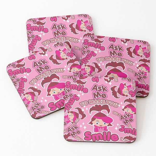 Item preview, Ask me to make you smile - Cute pink cartoon pattern designed and sold by Webstudio  2Amigos.