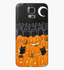 Funda/vinilo para Samsung Galaxy Gatos negros y Jack-o-Lanterns