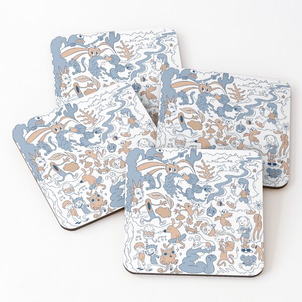 Item preview, Doodle Art square #1 designed and sold by Drawingvild.