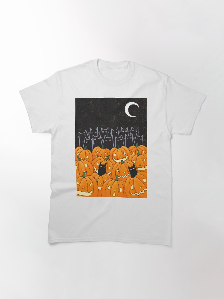 Alternate view of Black Cats & Jack-o-Lanterns Classic T-Shirt