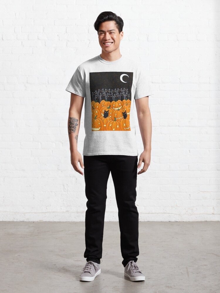 Alternate view of Black Cats & Jack-o-Lanterns Classic T-Shirt