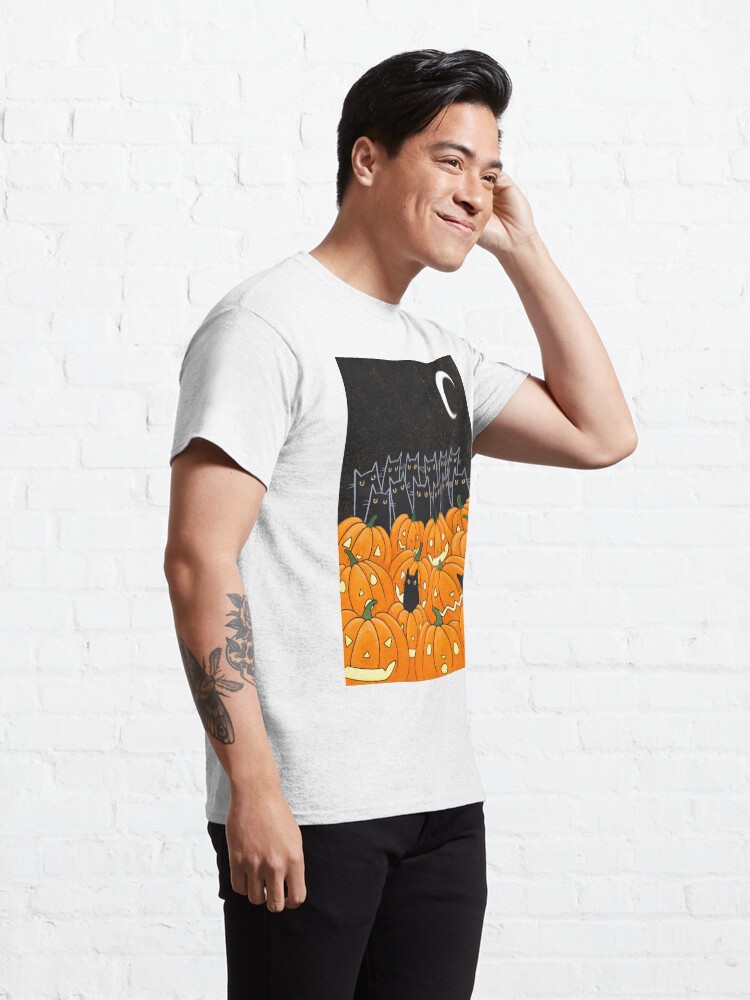 Alternate view of Black Cats & Jack-o-Lanterns Classic T-Shirt