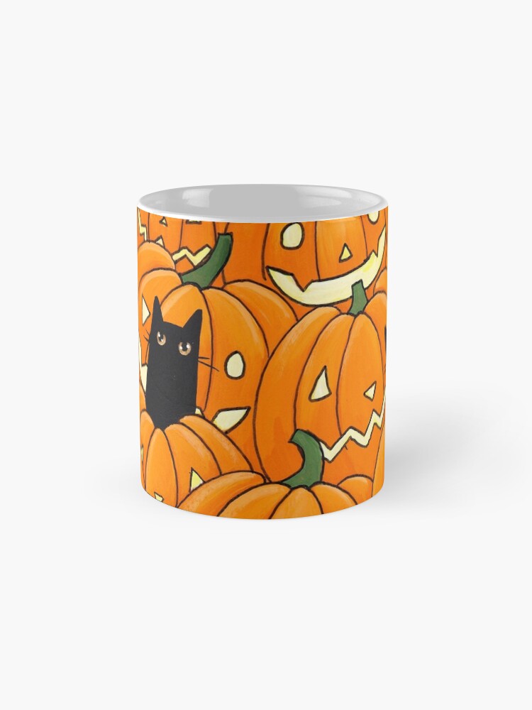 Alternate view of Black Cats & Jack-o-Lanterns Mug