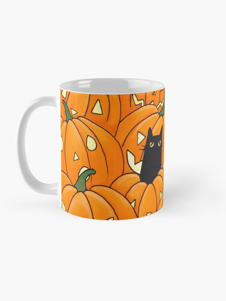 Alternate view of Black Cats & Jack-o-Lanterns Mug