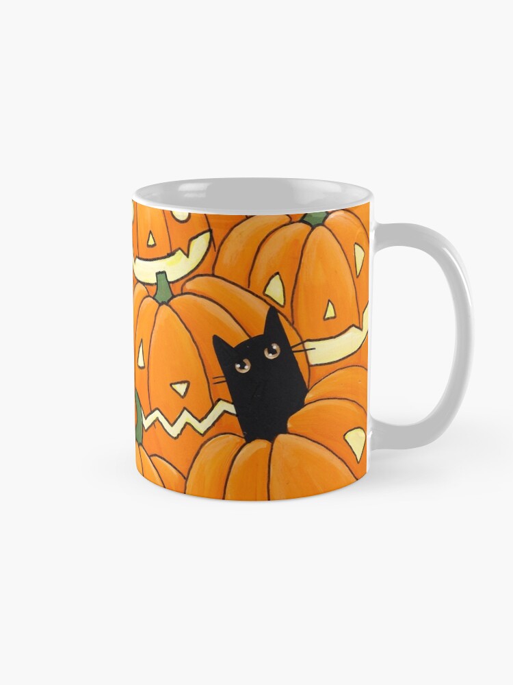 Alternate view of Black Cats & Jack-o-Lanterns Mug