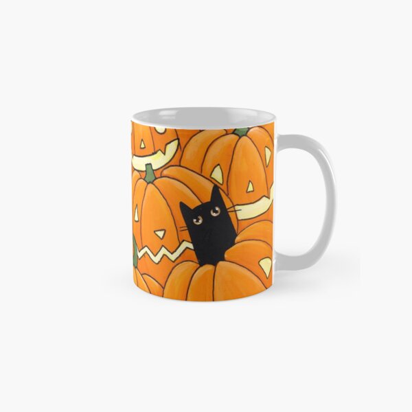 Black Cats & Jack-o-Lanterns Classic Mug
