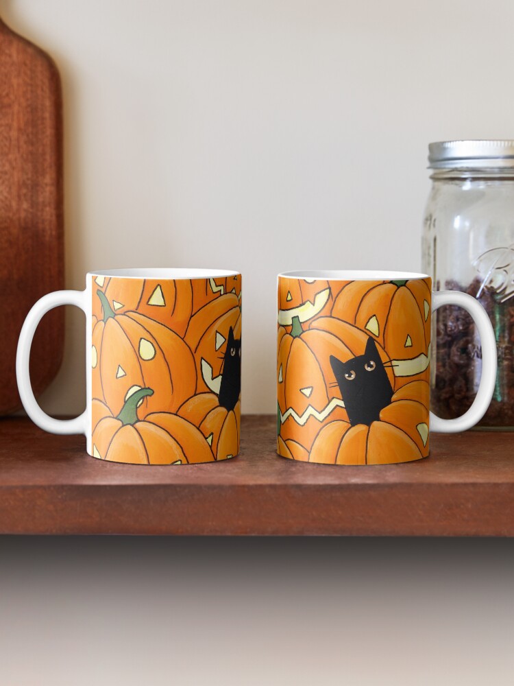 Alternate view of Black Cats & Jack-o-Lanterns Mug