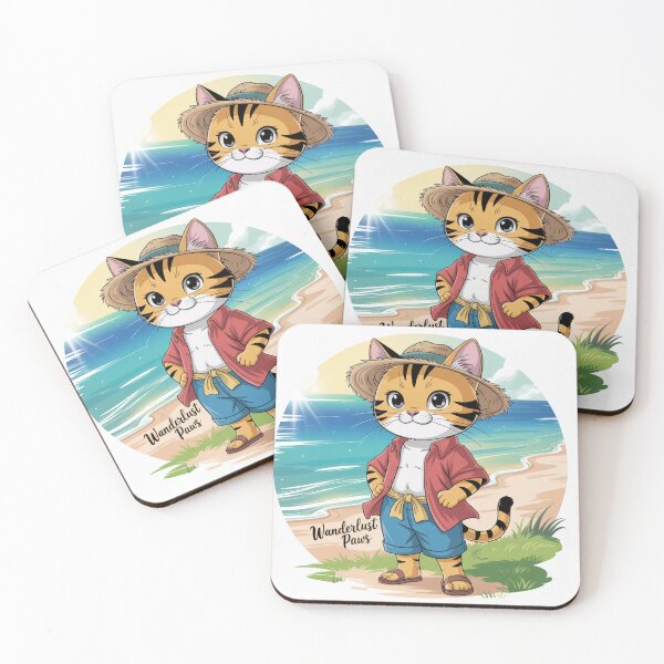 Item preview, ? Straw Hat Cat – Island Explorer Feline Art designed and sold by Homecrate01.