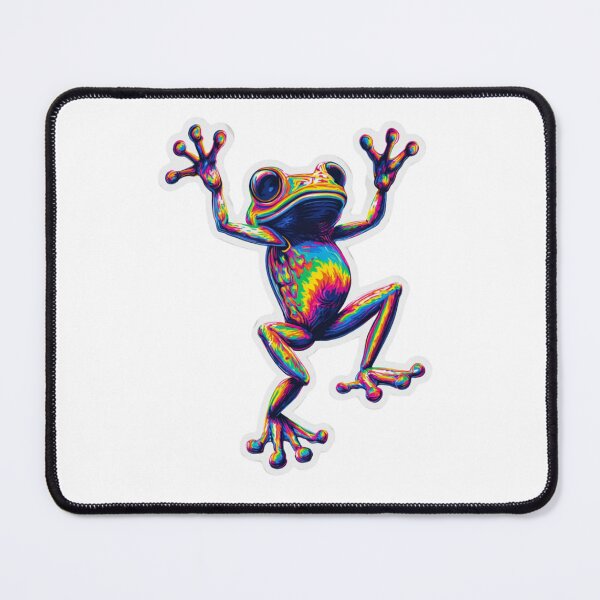 Item preview, Psychedelic Rainbow Frog Sticker designed and sold by MelaDizayn.