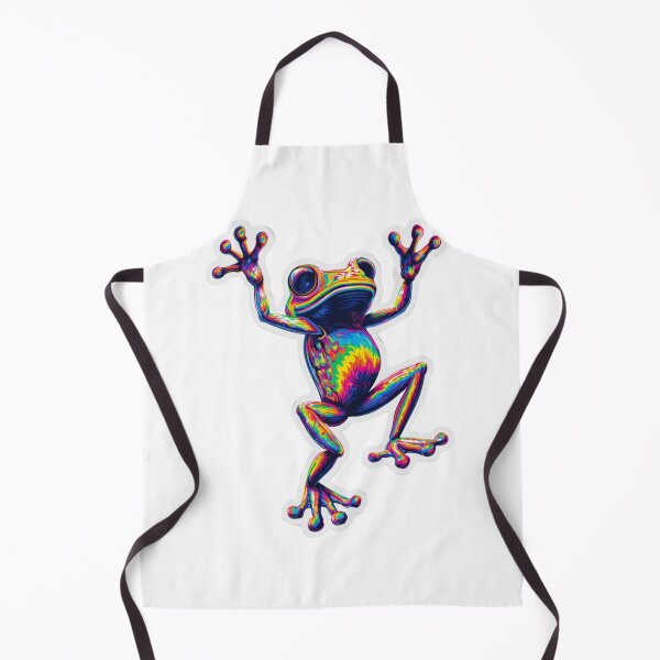 Item preview, Psychedelic Rainbow Frog Sticker designed and sold by MelaDizayn.