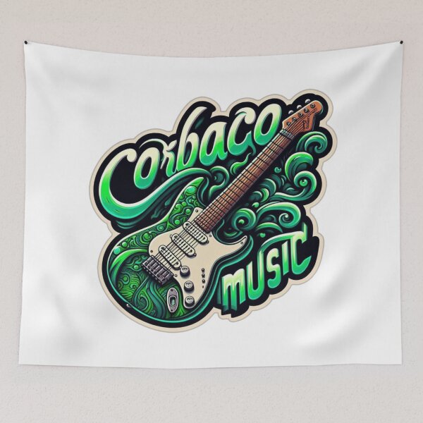 Item preview, Trippy Green Strat Logo designed and sold by CorBaco.