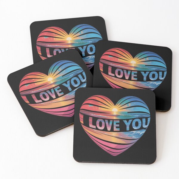 Item preview, A mesmerizing psychedelic art piece featuring the words I LOVE YOU designed and sold by MRFEZOO2030.