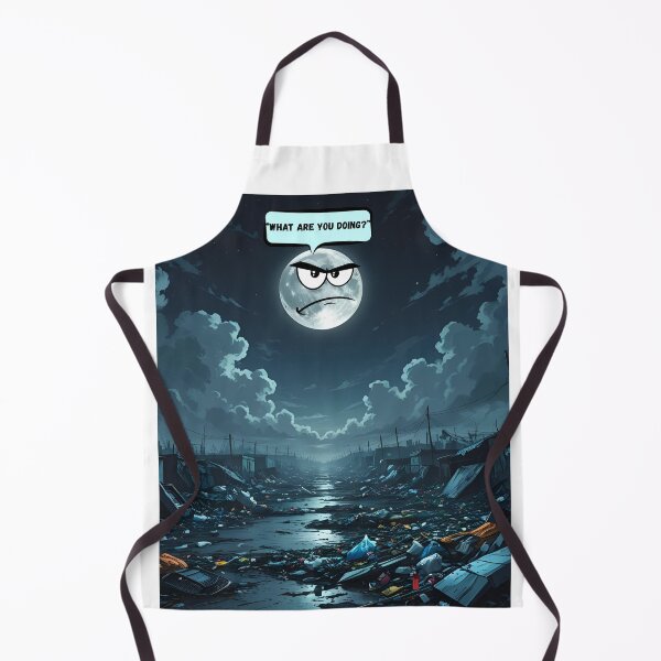 Item preview, What Are You Doing? – Angry Moon Over Polluted Earth designed and sold by sniffpad.