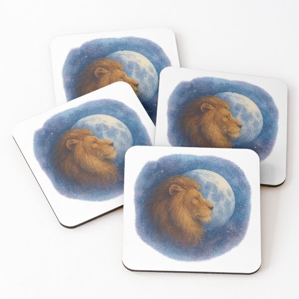 Item preview, Moon in Leo – Majestic Lion Celestial Watercolor Art designed and sold by Emocean-Designs.