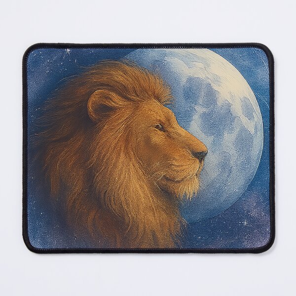 Item preview, Moon in Leo – Majestic Lion Celestial Watercolor Art designed and sold by Emocean-Designs.
