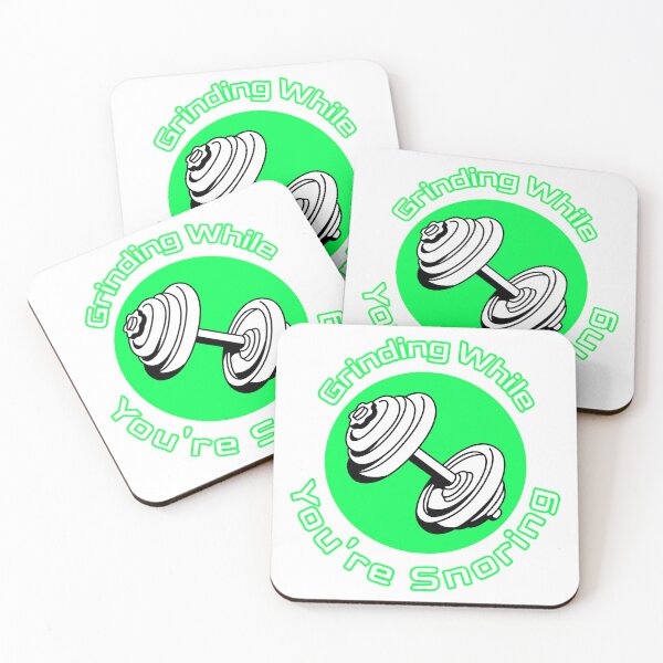 Item preview, Grinding While You're Snoring-Dumbbell-Green designed and sold by The Expression Den.