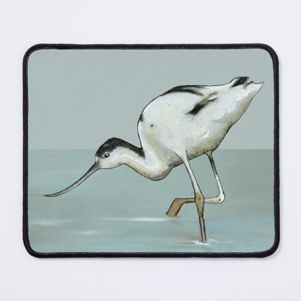 Item preview, Avocet in Water, Long-Legged Bird, Sea Green Color designed and sold by JoyfulWhimsy.