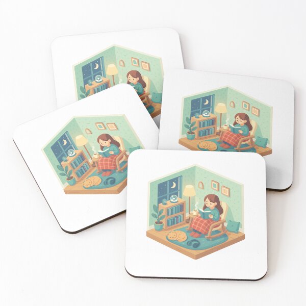 Item preview, Cozy Reading Room – Isometric Cartoon Illustration designed and sold by MasterShiffu.