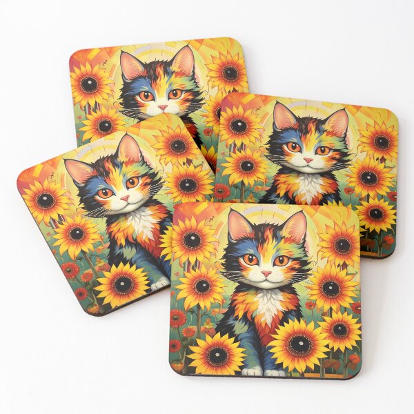 Item preview, A beautiful kitten among the sunflowers. designed and sold by Natalia-Vlad.