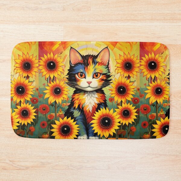Item preview, A beautiful kitten among the sunflowers. designed and sold by Natalia-Vlad.