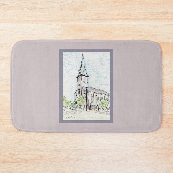 Item preview, St. George's Episcopal Church - watercolor and pen designed and sold by Annie Mason Art.