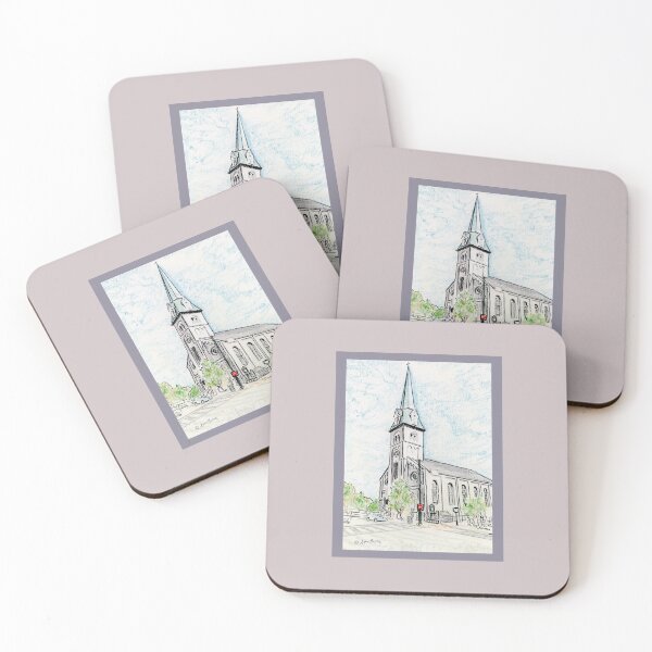 Item preview, St. George's Episcopal Church - watercolor and pen designed and sold by Annie Mason Art.