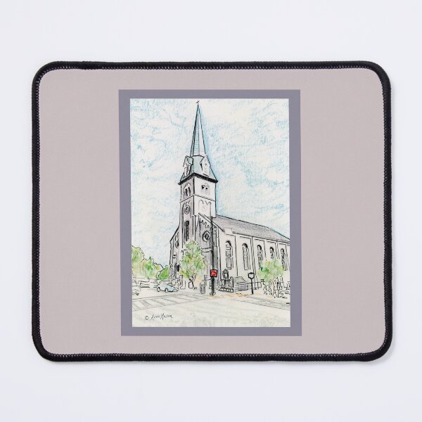 Item preview, St. George's Episcopal Church - watercolor and pen designed and sold by Annie Mason Art.