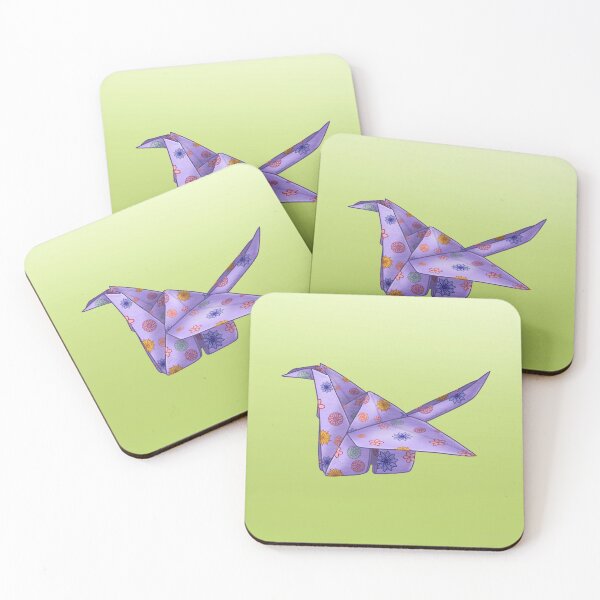 Item preview, Patterned crane origami designed and sold by AssortedDrawings.