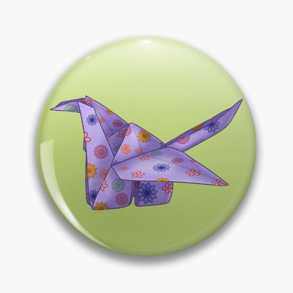 Item preview, Patterned crane origami designed and sold by AssortedDrawings.
