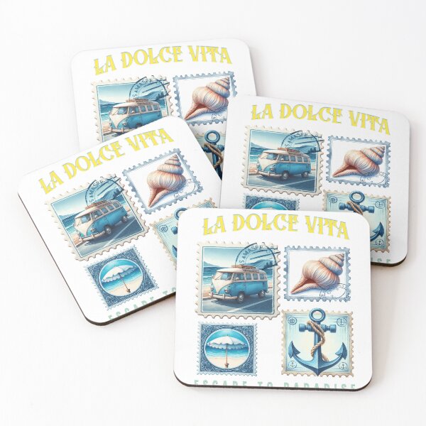 Item preview, La Dolce Vita Postal Stamps Italian Summer designed and sold by PG Illustration.