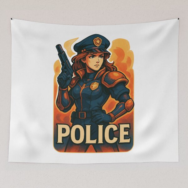 Item preview, Female Police Officer with Firmness designed and sold by JonelleTshirts.