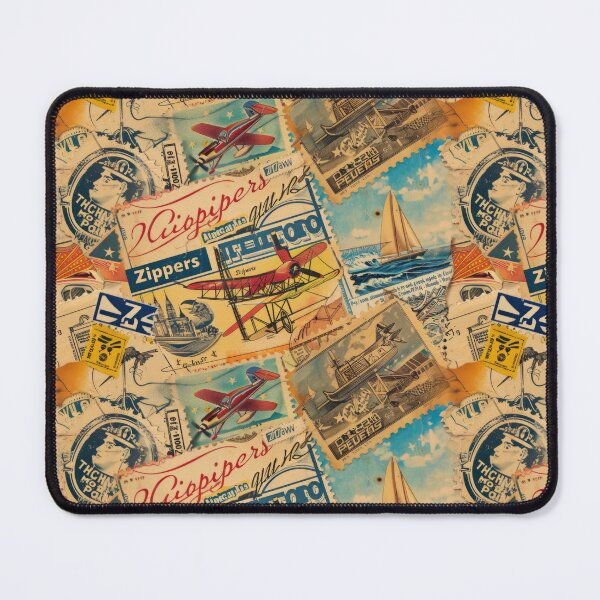 Item preview, Vintage Postal Stamp Pattern Travel designed and sold by PG Illustration.