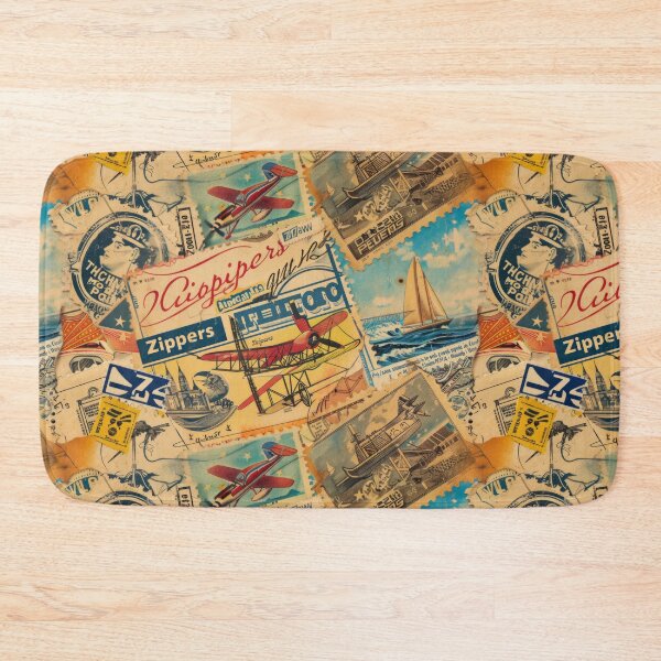 Item preview, Vintage Postal Stamp Pattern Travel designed and sold by PG Illustration.