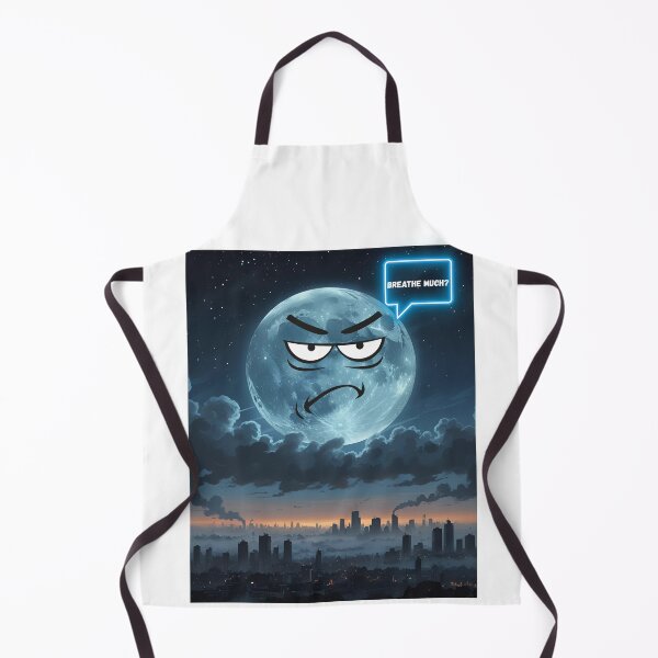 Item preview, Breathe Much? – Moon Over Polluted City designed and sold by sniffpad.